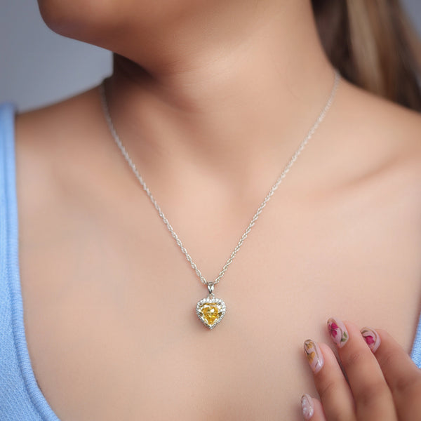 925 Silver Sunshine Heart Pendant