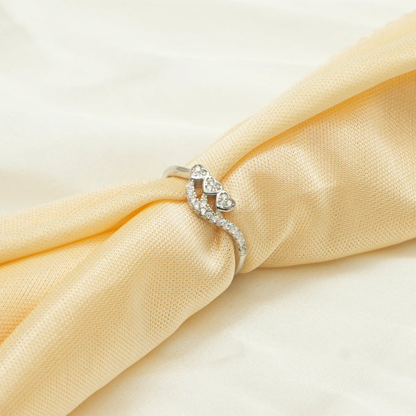 925 Silver Trilia Heart  Ring