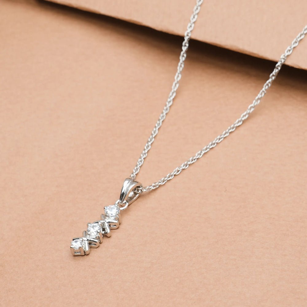 925 Silver Triple Glow Pendant - 925 sterling silver pendant by Tassya Silver