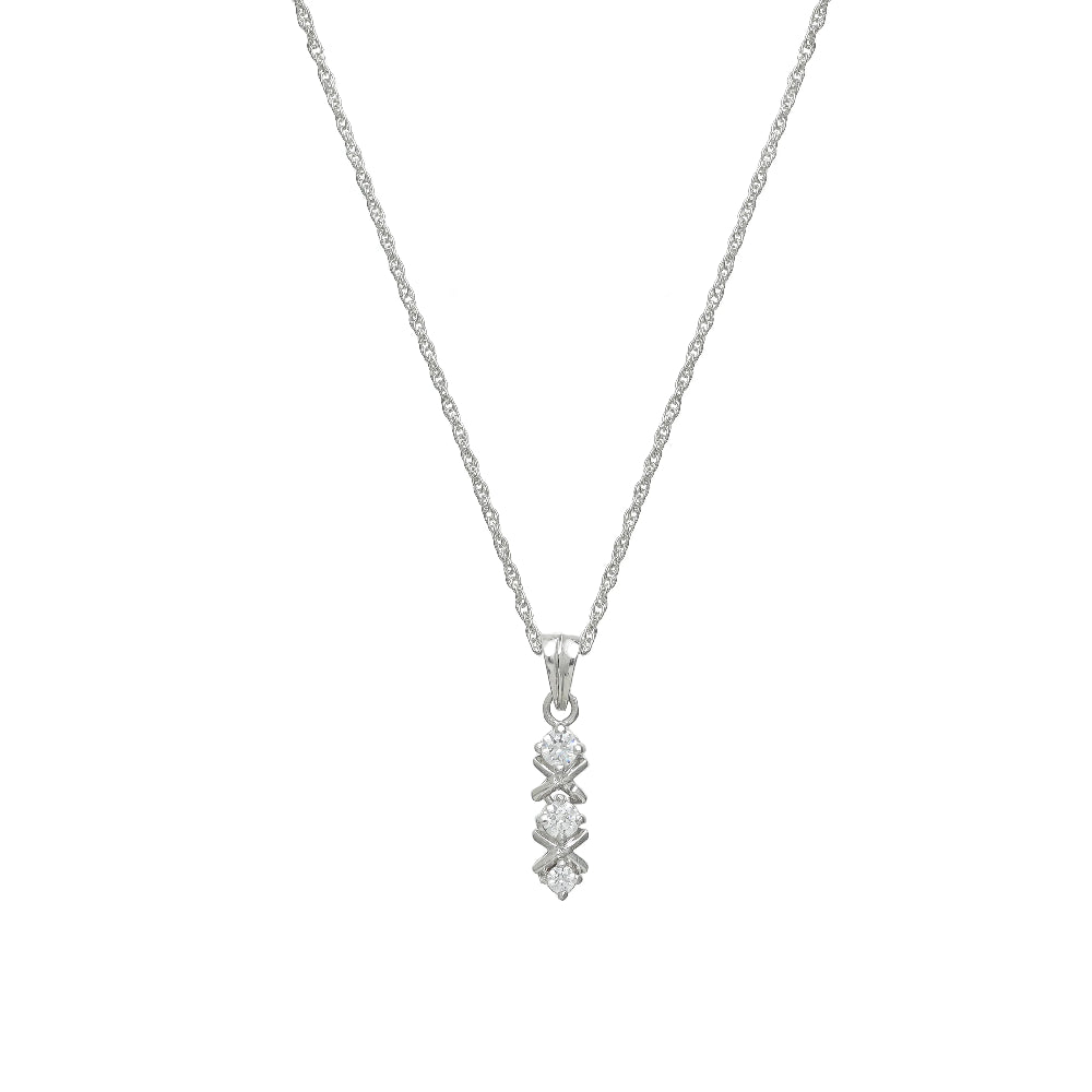 925 Silver Triple Glow Pendant - 925 sterling silver pendant by Tassya Silver