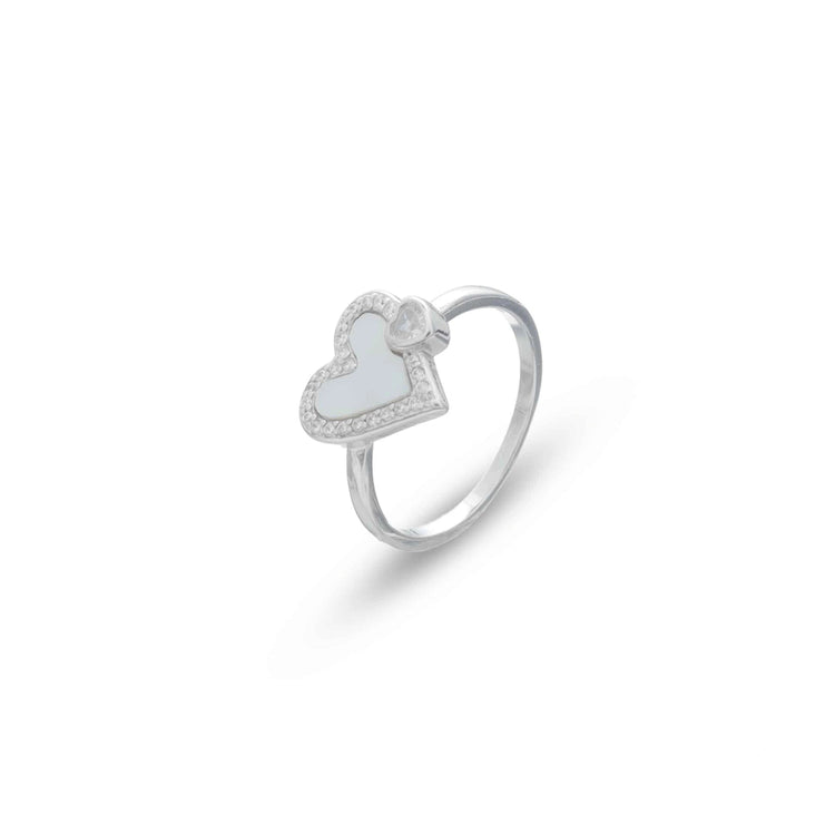 925 Silver Twin Love Whisper Ring - 925 sterling silver ring by Tassya Silver
