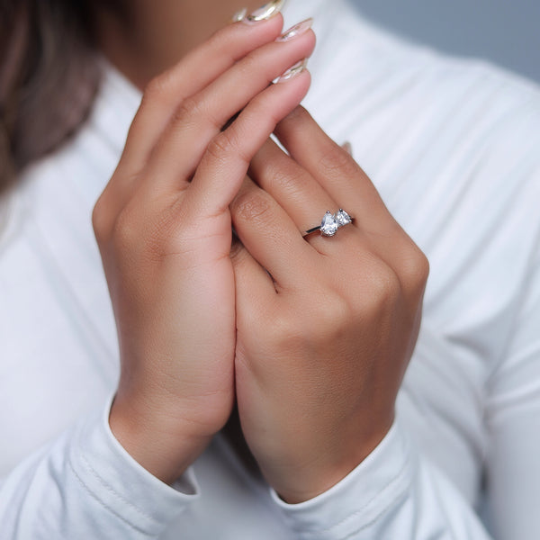 925 Silver Twin Spark Ring