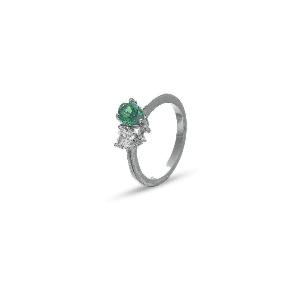 925 Silver Twin Teardrop Ring - 925 sterling silver ring by Tassya Silver