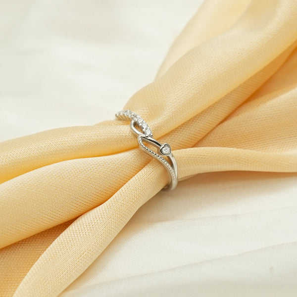 925 Silver Twine Heart Ring