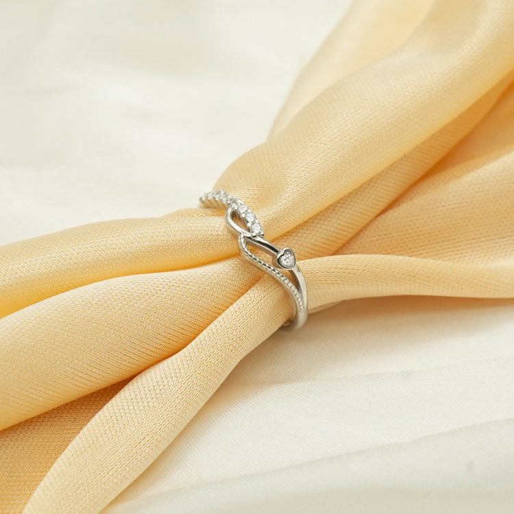 925 Silver Twine Heart Ring - 925 sterling silver ring by Tassya Silver