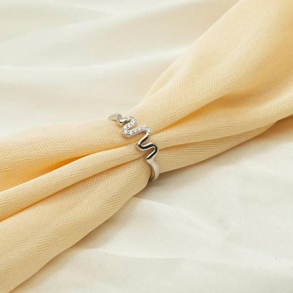 925 Silver Wave Gleam Ring