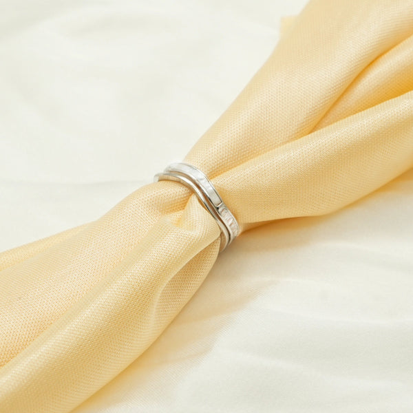 925 Silver Waveband Luxe Ring