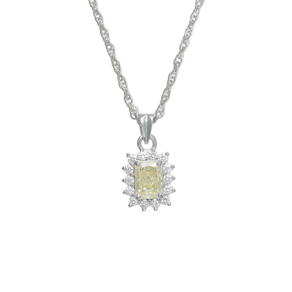 925 Silver Yellow Starlight Crown Pendant - 925 sterling silver pendant by Tassya Silver