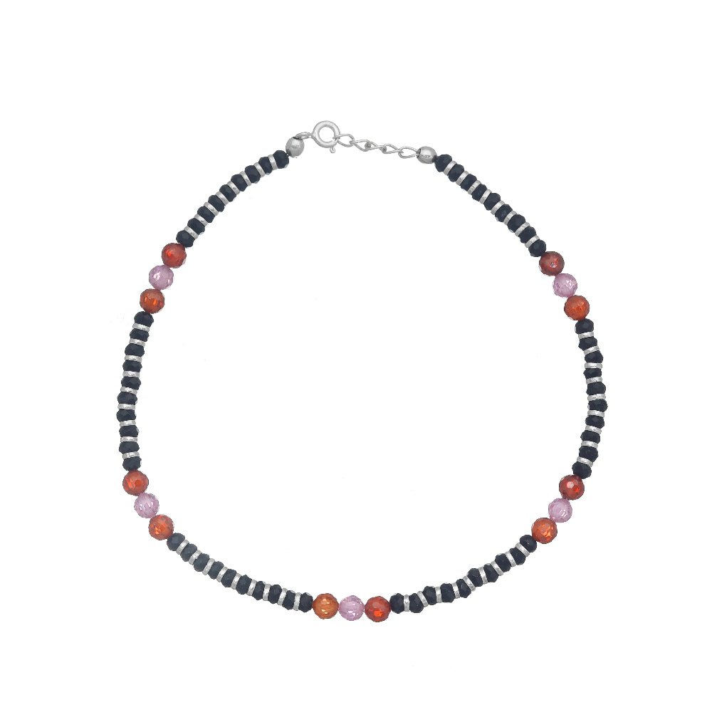 925 Silver Yin Yang Anklet - 925 sterling silver anklet by Tassya Silver