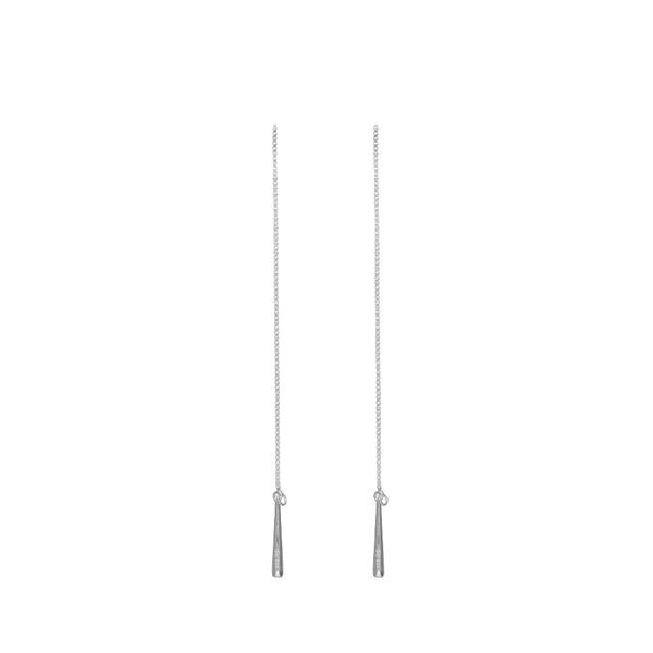 925 Silver Sleek Threader Drop Earrings