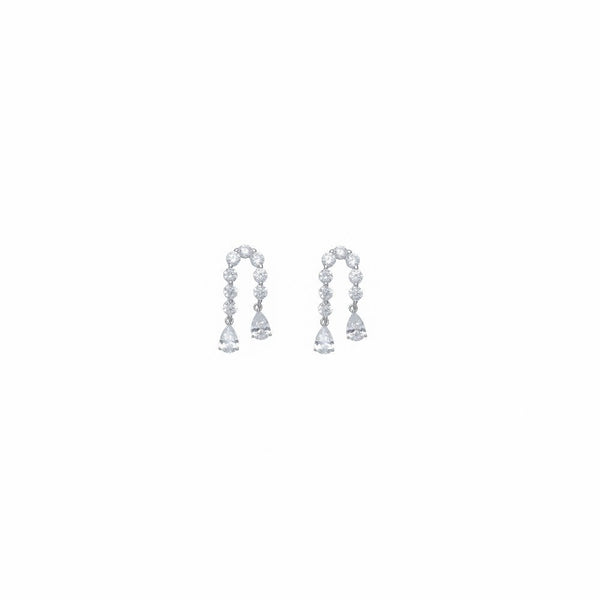 925 Silver Sparkle Drop Earrings