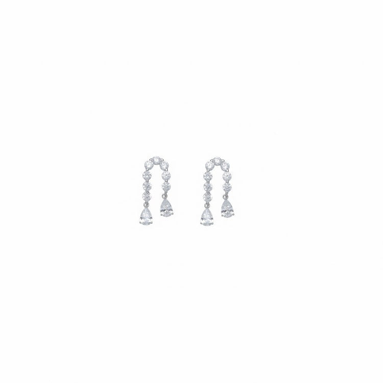 925 Silver Sparkle Drop Earrings - 925 sterling silver earrings by Tassya Silver