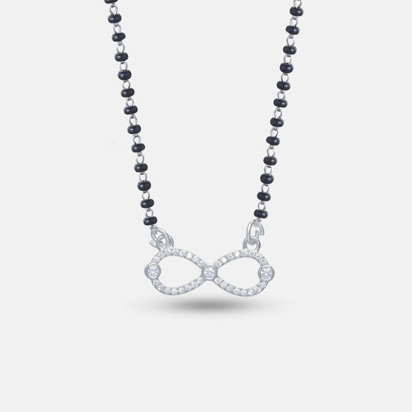 925 Silver Sparkling Infinity Mangalsutra
