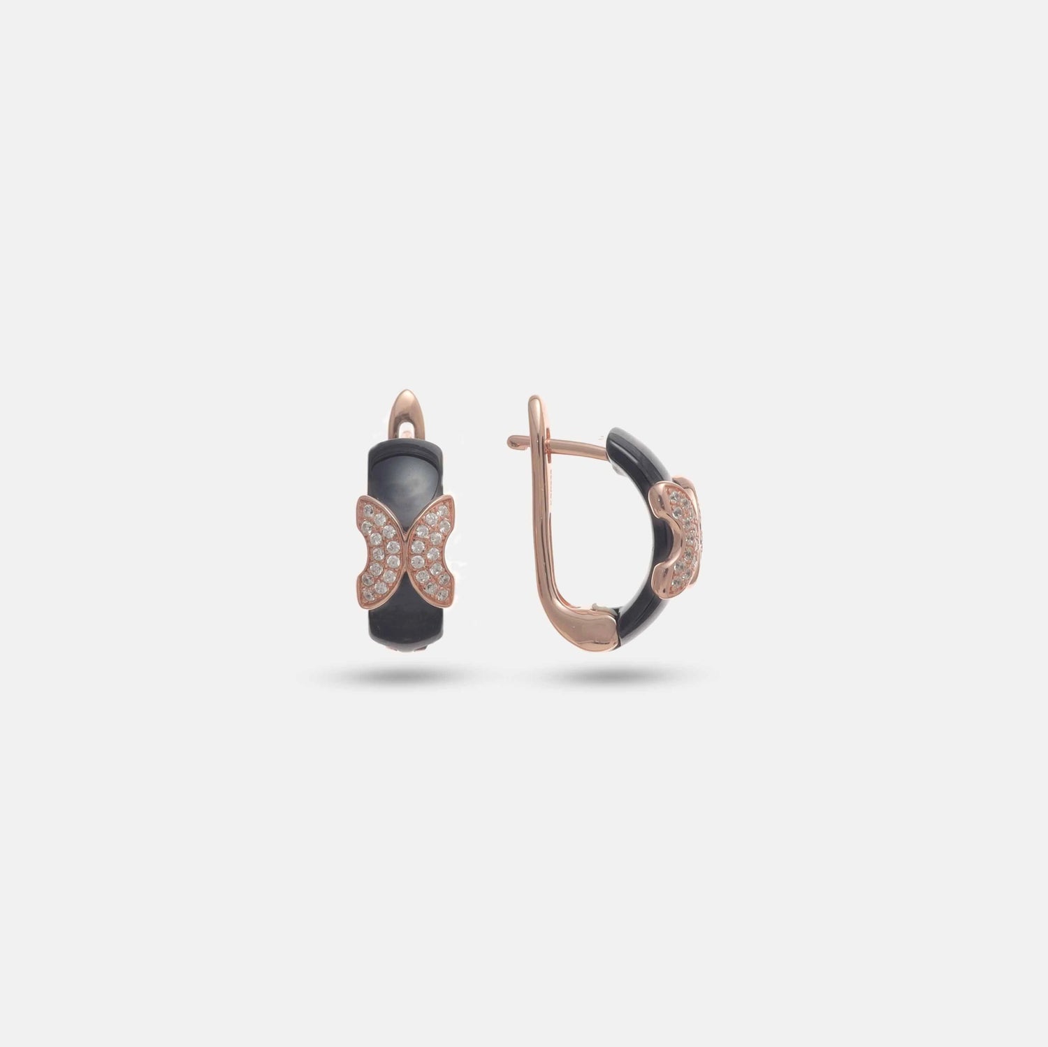 925 Silver Twilight Embrace Hoop Earrings - 925 sterling silver earrings by Tassya Silver