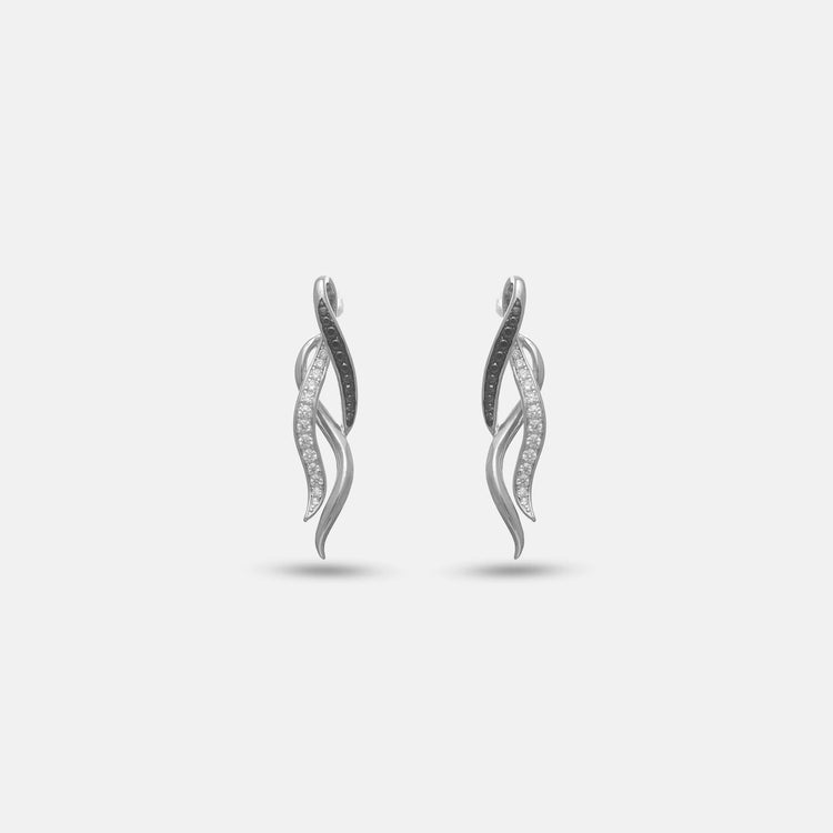 925 Silver Twilight Flame Earrings - 925 sterling silver earrings by Tassya Silver