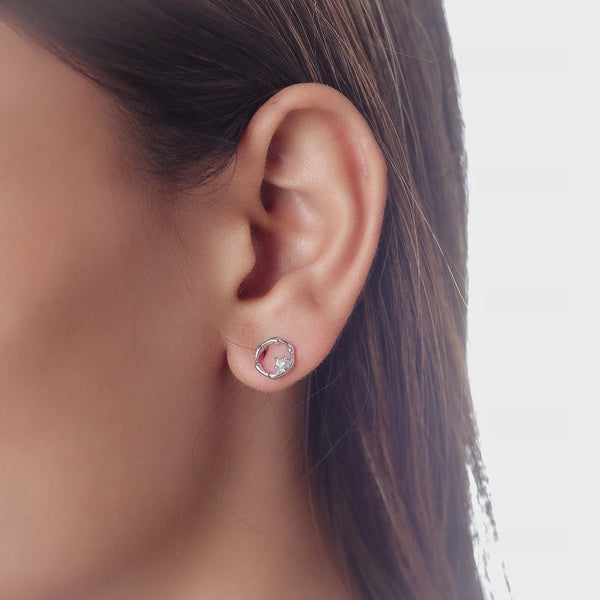 925 Silver Twisted Glow Studs