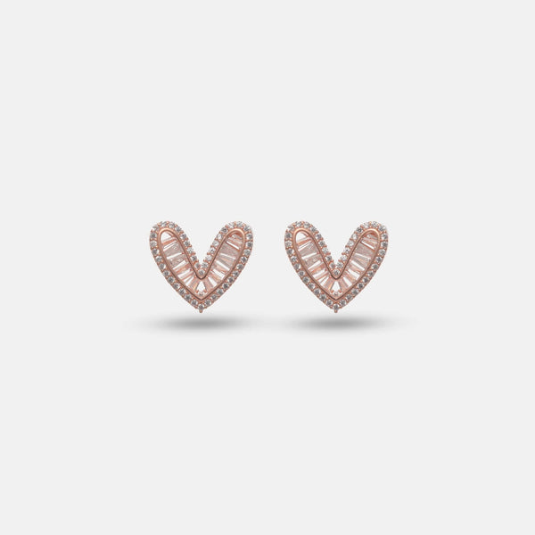 925 Silver Velvet Heart Earrings